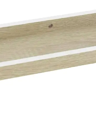 Set van 4 Wandplanken – MDF Floating Planken Wit & Sonoma Eiken 115 cm