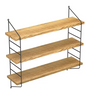3-Lagen Wandplank – Industrieel Wandrek met Houten Planken & Metalen Frame