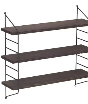 3-Lagen Wandplank – Industrieel Wandrek met Houten Planken & Metalen Frame