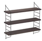 3-Lagen Wandplank – Industrieel Wandrek met Houten Planken & Metalen Frame