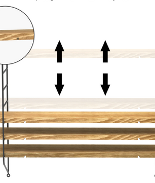 3-Lagen Wandplank – Industrieel Wandrek met Houten Planken & Metalen Frame