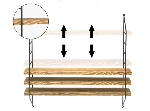 3-Lagen Wandplank – Industrieel Wandrek met Houten Planken & Metalen Frame