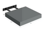 Wandplank Zwevend – MDF Glossy Grijs met Verborgen Beugel, 15kg Draagkracht