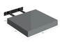 Wandplank Zwevend – MDF Glossy Grijs met Verborgen Beugel, 15kg Draagkracht