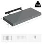 Wandplank Zwevend – MDF Glossy Grijs met Verborgen Beugel, 15kg Draagkracht
