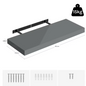 Wandplank Zwevend – MDF Glossy Grijs met Verborgen Beugel, 15kg Draagkracht