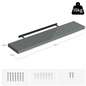 Wandplank Zwevend – MDF Glossy Grijs met Verborgen Beugel, 15kg Draagkracht