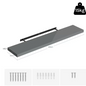 Wandplank Zwevend – MDF Glossy Grijs met Verborgen Beugel, 15kg Draagkracht