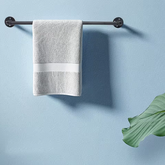 Industriële Handdoekhouder – Zwart Ijzeren Wandrek, 85 cm & 30 kg Draagkracht