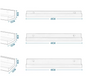 Set van 3 Witte Zwevende Wandplanken – MDF Fotolijst Rail