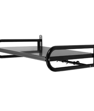 Wandplank Keuken 53 cm – Koolstofstaal Magnetronrek met 6 Haken, 30 kg Draagvermogen