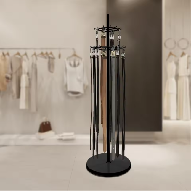 Staand Accessoire Rek – Zwart Metalen Standaard met 31 Haken, 168 cm