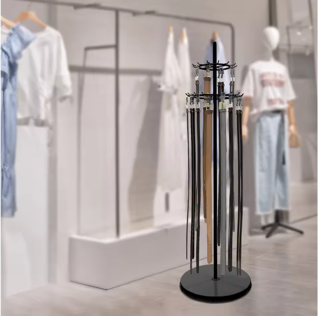 Staand Accessoire Rek – Zwart Metalen Standaard met 31 Haken, 168 cm