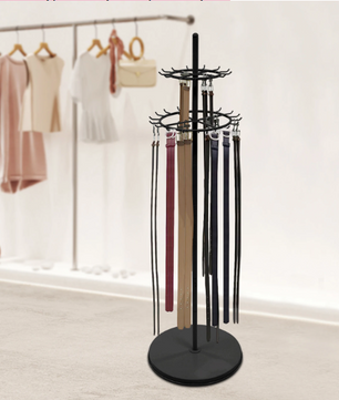 Staand Accessoire Rek – Zwart Metalen Standaard met 31 Haken, 168 cm