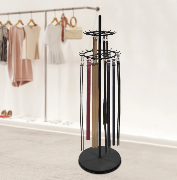 Staand Accessoire Rek – Zwart Metalen Standaard met 31 Haken, 168 cm