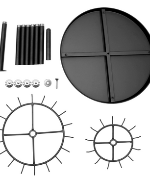 Staand Accessoire Rek – Zwart Metalen Standaard met 31 Haken, 168 cm