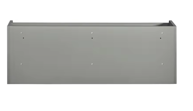 Wandkapstok met Plank – Organizer met 3 Vakken & 4 Haken, Grijs