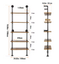 Industriële Wandplank met Pijpbeugel – Houten Opbergrek & Wandmontage, 3 Lagen