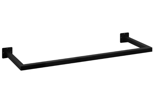 Industriële Wandkapstok Kledingrail – Zwart Metaal, 50 kg Draagkracht