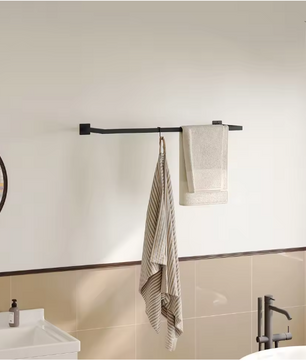 Industriële Wandkapstok Kledingrail – Zwart Metaal, 50 kg Draagkracht