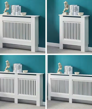 Witte Radiatorombouw – MDF Radiatorkast met Modern Roosterdesign