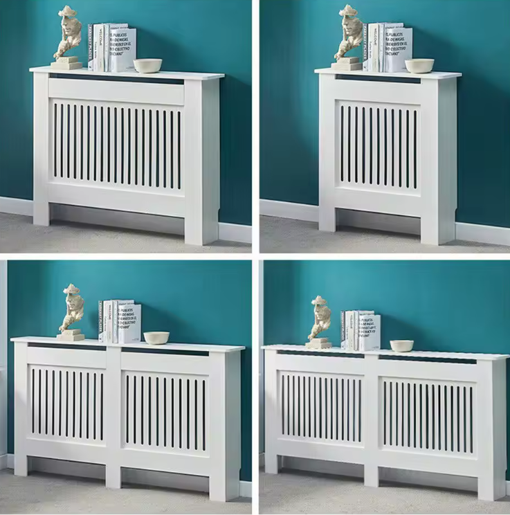 Witte Radiatorombouw – MDF Radiatorkast met Modern Roosterdesign