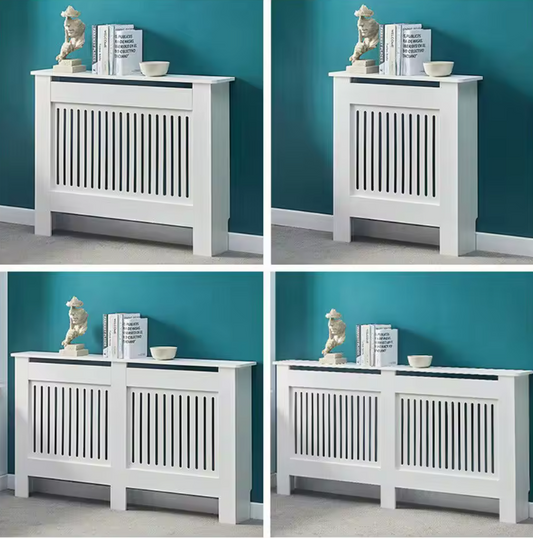 Witte Radiatorombouw – MDF Radiatorkast met Modern Roosterdesign