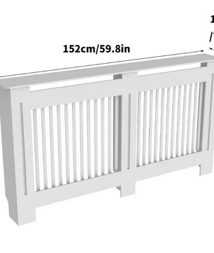 Witte Radiatorombouw – MDF Radiatorkast met Modern Roosterdesign