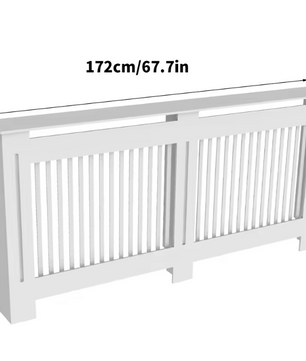 Witte Radiatorombouw – MDF Radiatorkast met Modern Roosterdesign