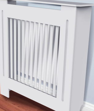 Witte Radiatorombouw – MDF Radiatorkast met Modern Roosterdesign