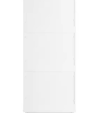 Moderne Smalle Schoenenkast met 3 Kleplades – MDF & Metaal, 50x129x19 cm