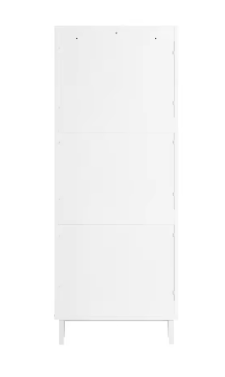 Moderne Smalle Schoenenkast met 3 Kleplades – MDF & Metaal, 50x129x19 cm