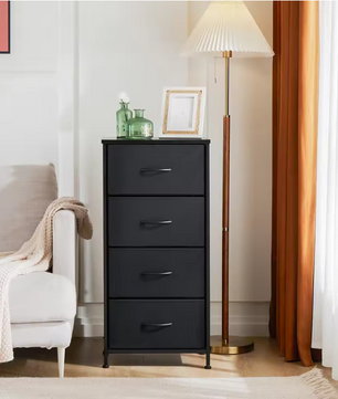 Moderne Stoffen Ladekast met 4 Lades – Staal & MDF, Ruimtebesparend