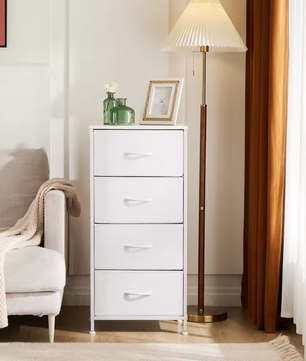 Moderne Stoffen Ladekast met 4 Lades – Staal & MDF, Ruimtebesparend