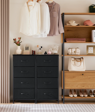 Moderne Stoffen Ladekast met 4 Lades – Staal & MDF, Ruimtebesparend