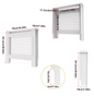 Witte Radiatorombouw met Horizontale Lamellen – MDF Kast & Plank