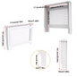 Witte Radiatorombouw met Horizontale Lamellen – MDF Kast & Plank