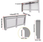 Witte Radiatorombouw – MDF Kast met Lamellen & Plank, 92 cm
