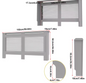 Witte Radiatorombouw – MDF Kast met Lamellen & Plank, 92 cm