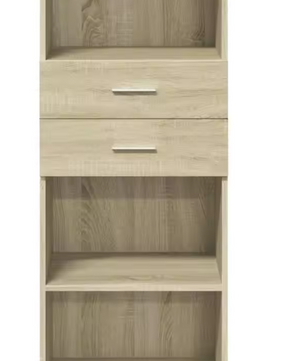 Hoge Kast Sonoma Eiken – Moderne Opbergkast 50x42,5x124 cm voor Woonkamer of Kantoor