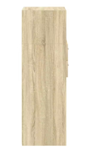 Hoge Kast Sonoma Eiken – Moderne Opbergkast 50x42,5x124 cm voor Woonkamer of Kantoor