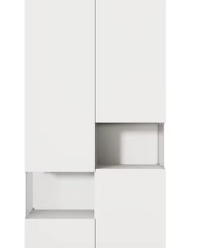 Vitrinekast met LED-Verlichting – Hoge Kast met Acryl Zijkanten 80x38x170 cm