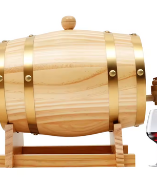 Eikenhouten Wijnvat met Kraan & Standaard – 3L Vintage Dispenser