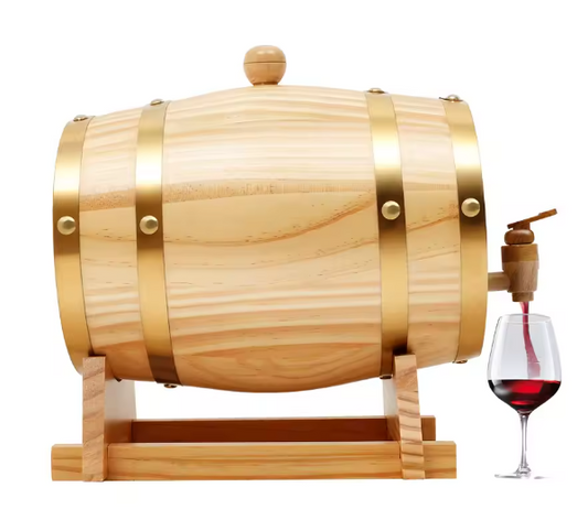 Eikenhouten Wijnvat met Kraan & Standaard – 3L Vintage Dispenser