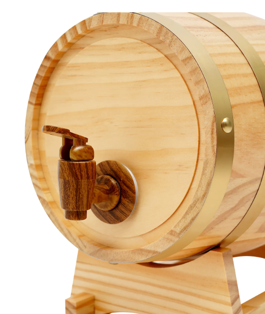 Eikenhouten Wijnvat met Kraan & Standaard – 3L Vintage Dispenser