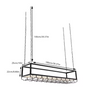 Hangend Wijnrek met Glashouder – Industrieel Plafondrek 100-120 cm