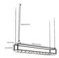 Hangend Wijnrek met Glashouder – Industrieel Plafondrek 100-120 cm