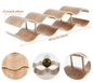 Houten Wijnrek 2/3-Laags – Golvend Design & Compacte Flessenopslag