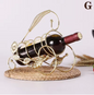 Vintage Metalen Wijnrek – Fles- en Glashouder, Creatief en Decoratief