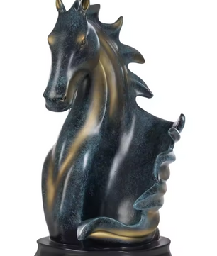 Paardenbeeld Wijnfleshouder – Decoratief Wijnrek 17×30 cm